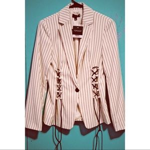 Pinstripe Top Shop Blazer